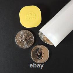 Roll of 25 2011 1 oz Canadian Silver Maple Leaf. 9999 Fine $5 Coin BU