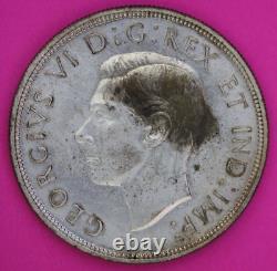 Toned 1947 Blunt 7 Canada Silver Dollar Scarce Semi Key Date. 800 Fine Coin 39