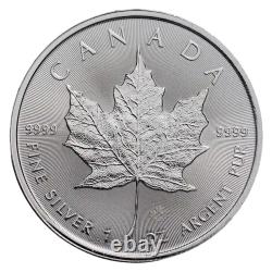 Tube of 25 1 oz Silver Maple Leaf Coin BU Random Year